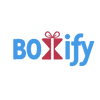 Logo of 'Boxify' with a red gift box icon on a white background